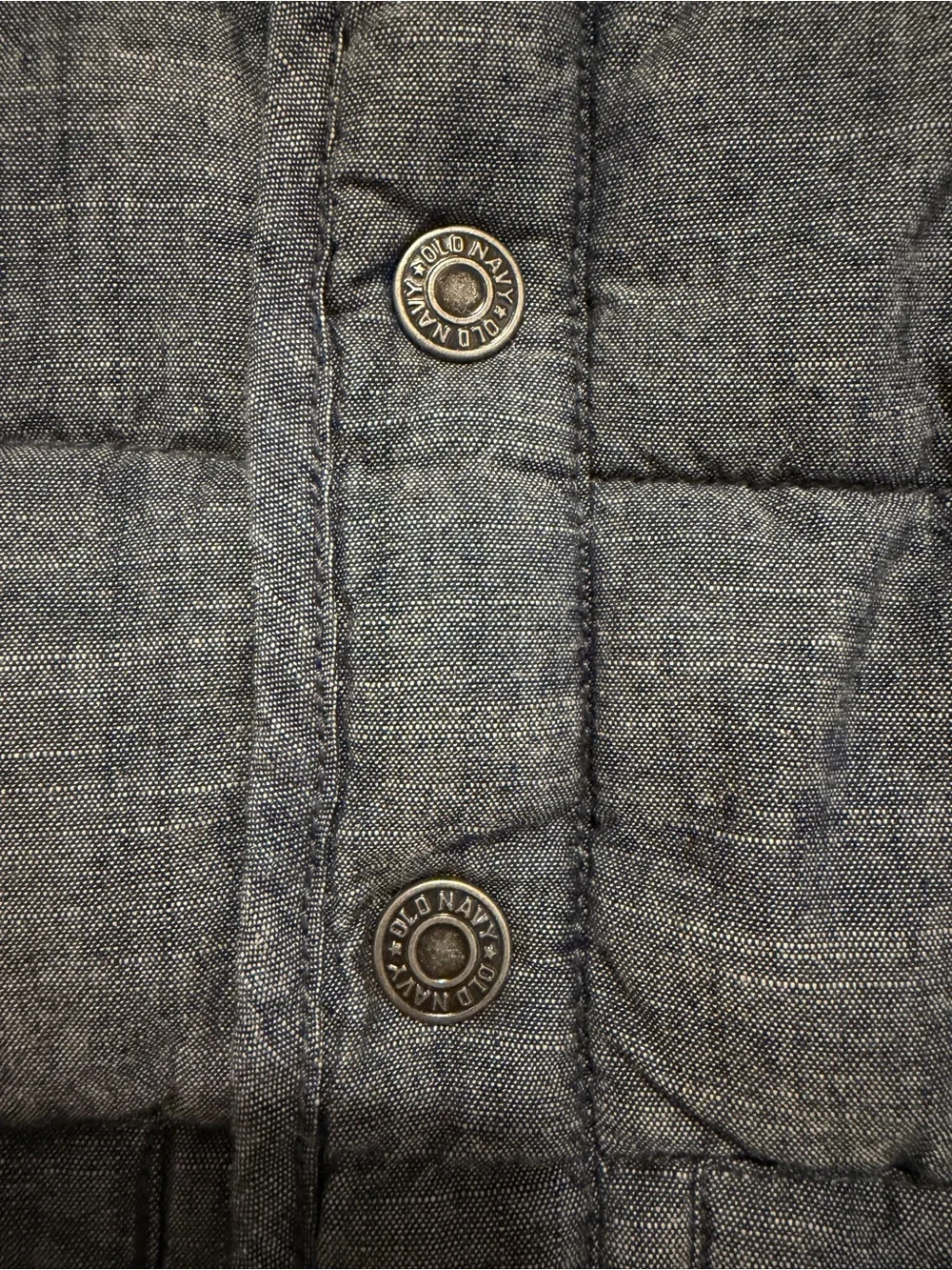 Old Navy Toddler Boys Quilted Puffer Vest Blue Chambray Size 3T